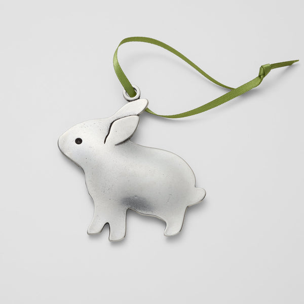 pewter bunny ornament