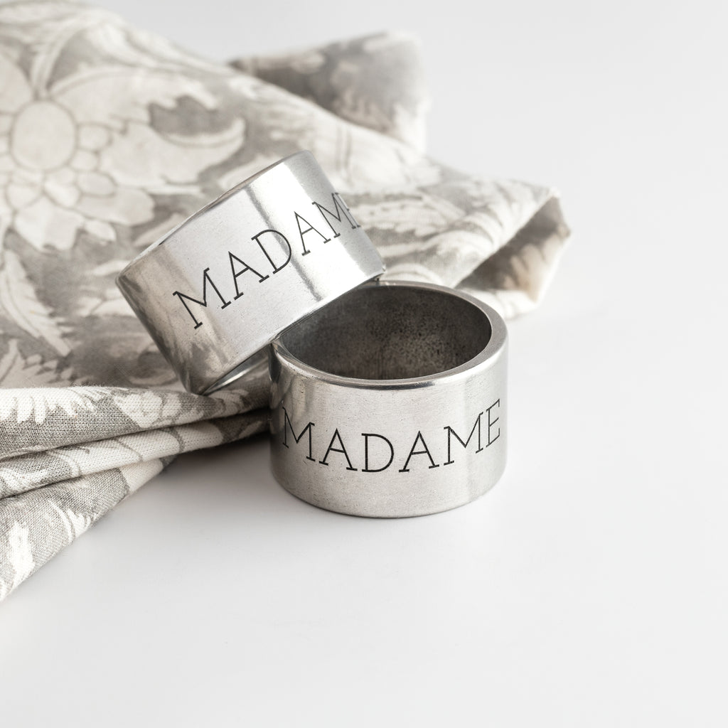 Pewter Napkin Rings Same Sex Wedding gift